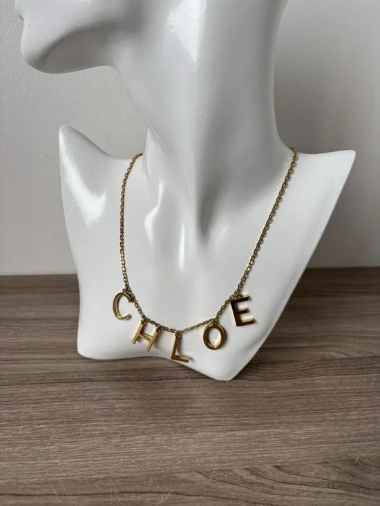 CHLOÉ THE CHLOÉ LETTERS NECKLACE Women's 100% Authentic NEW❤️ - Picture 9 of 10